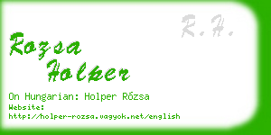 rozsa holper business card