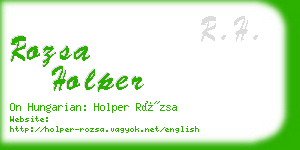 rozsa holper business card